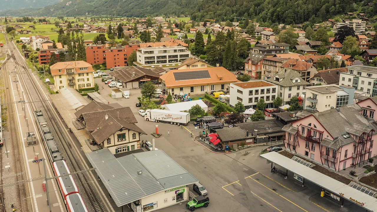 Die Tramhalle Meiringen, Spielort des Volkstheaterfestivals